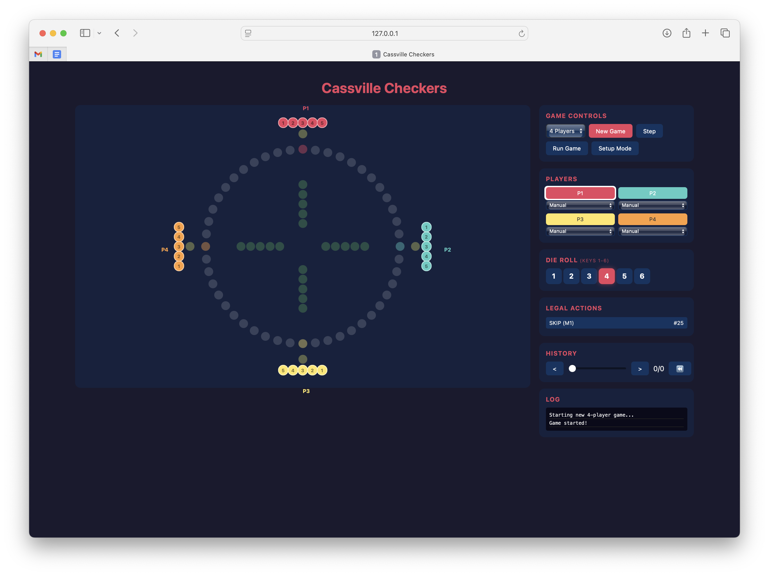 Cassville checkers board
