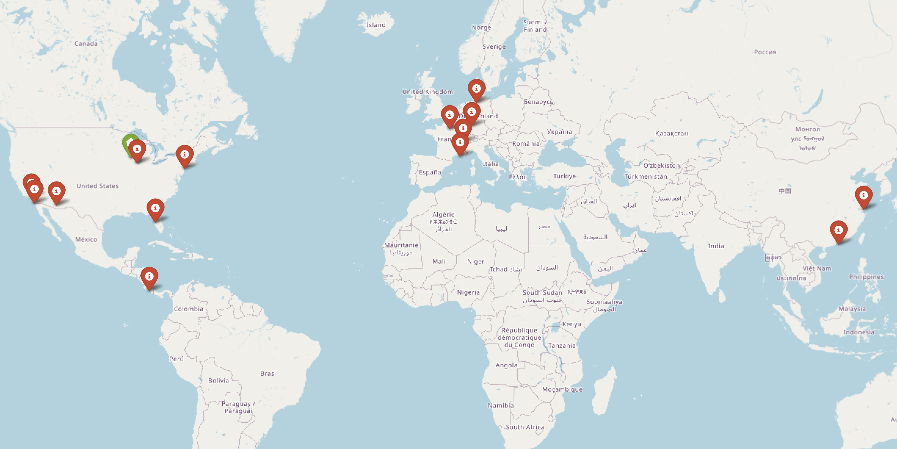 Pins style map preview